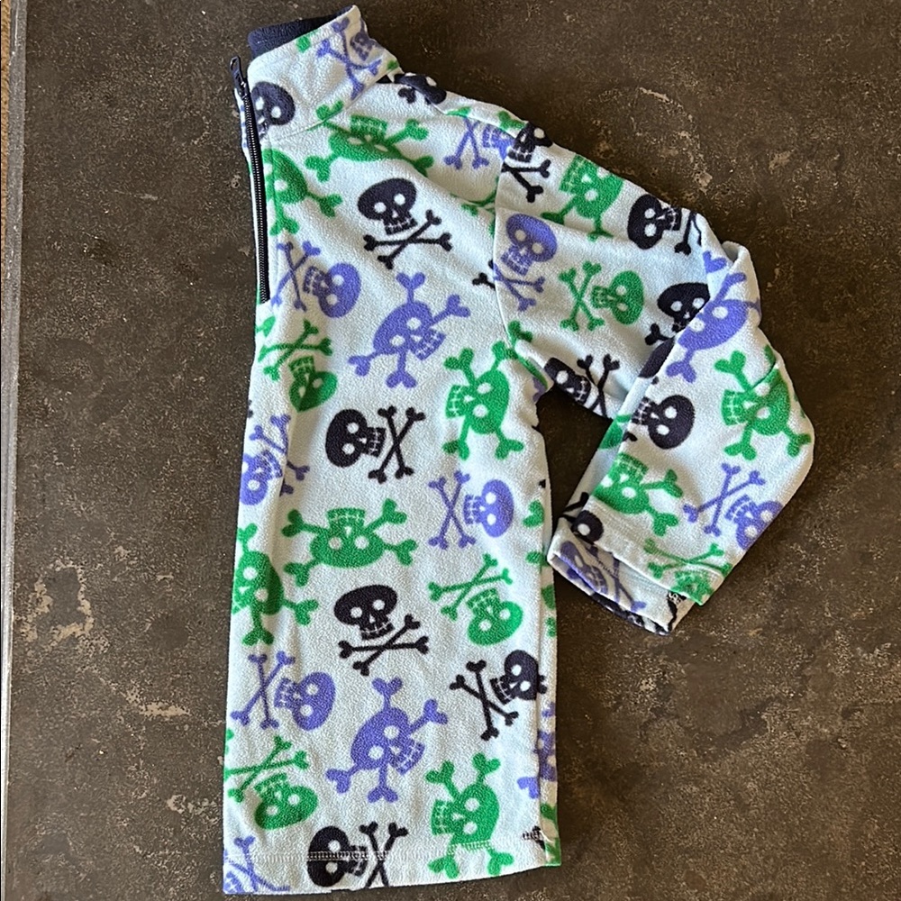 Colorful Skull Fleece Pullover